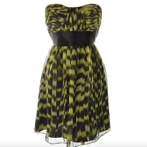 Calvin Klein Strapless Silk Cocktail Dres